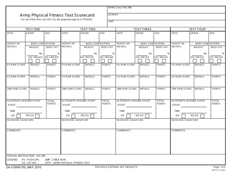 DA Form 705 .